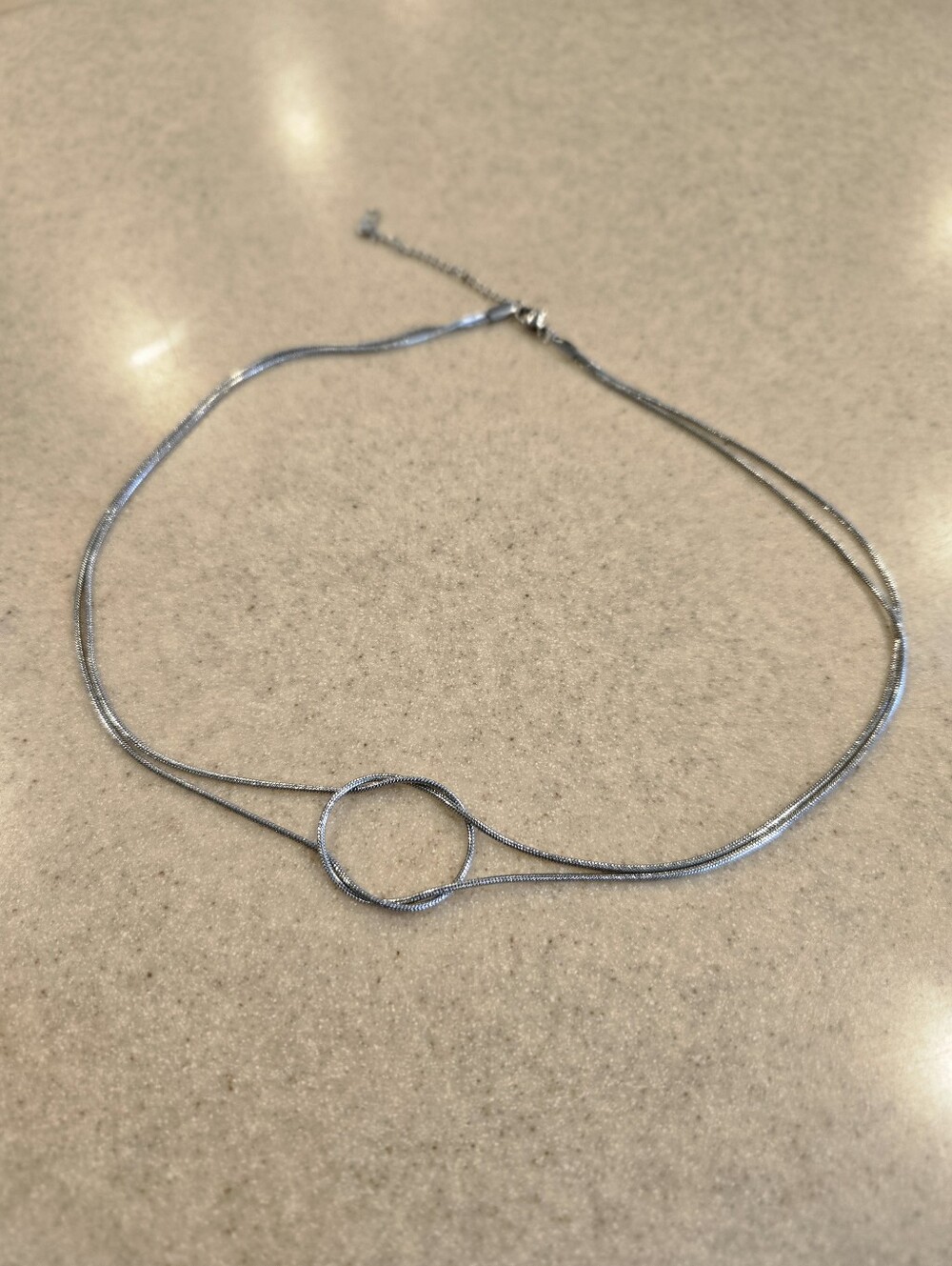 Snake Chain Infinity Necklace.